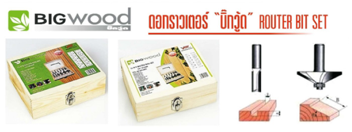 ชุดดอกเราเตอร์งานไม้ แกน 1/4