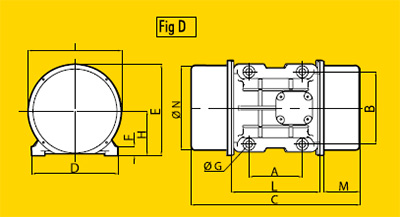 มอเตอร์สั่น 750 rpm Three Phase 380 V. 8 Pole OLI รุ่น MVE/075-sizeD
