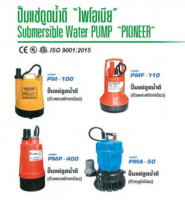 ปั๊มแช่ 100-750 W , 220V. รุ่น PM ยี่ห้อ PIONEER-PM1