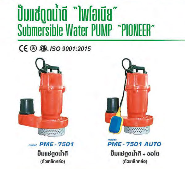 ปั๊มแช่ 100-750 W , 220V. รุ่น PM ยี่ห้อ PIONEER-PM3