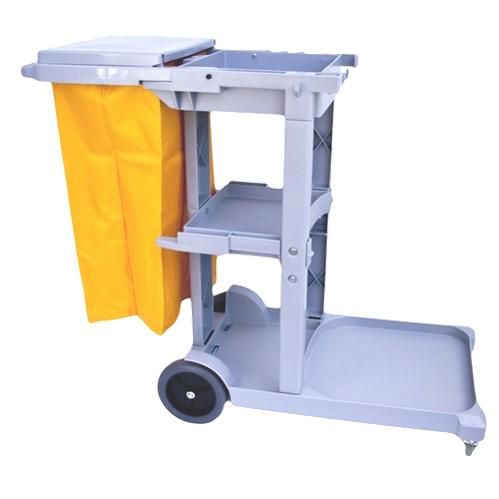 รถเข็นพลาสติก สำหรับใส่อุปกรณ์ทำความสะอาด C-7001