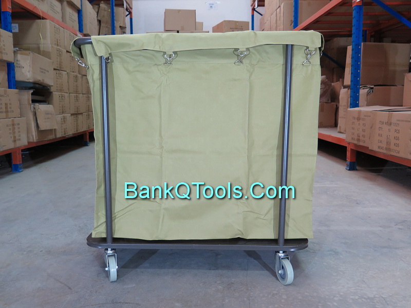 รถเข็นผ้า โครงเหล็ก สำหรับใส่ผ้านำไปซัก Cleanatic C-7002-02