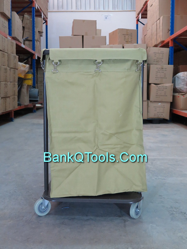 รถเข็นผ้า โครงเหล็ก สำหรับใส่ผ้านำไปซัก Cleanatic C-7002-03