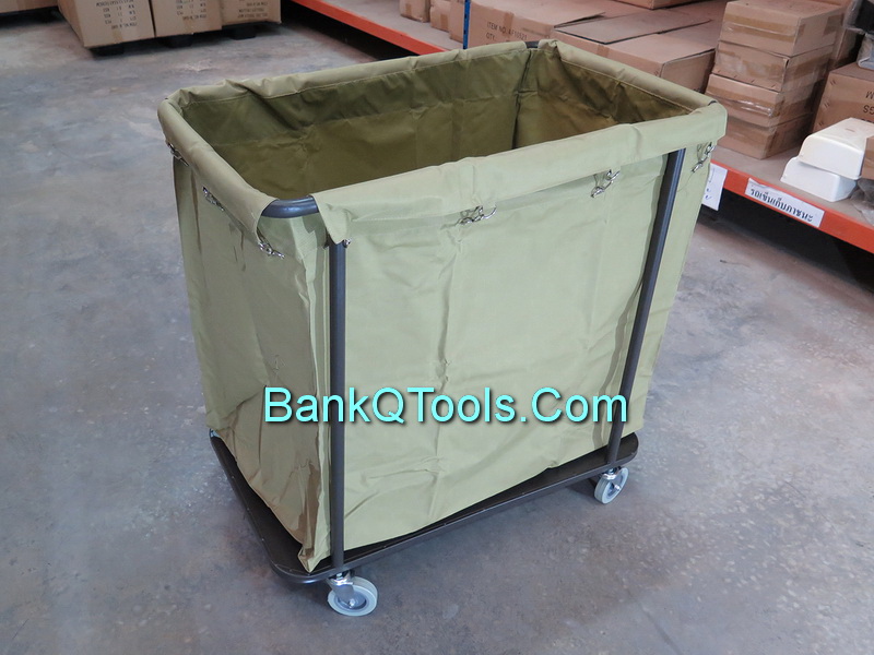 รถเข็นผ้า โครงเหล็ก สำหรับใส่ผ้านำไปซัก Cleanatic C-7002-04