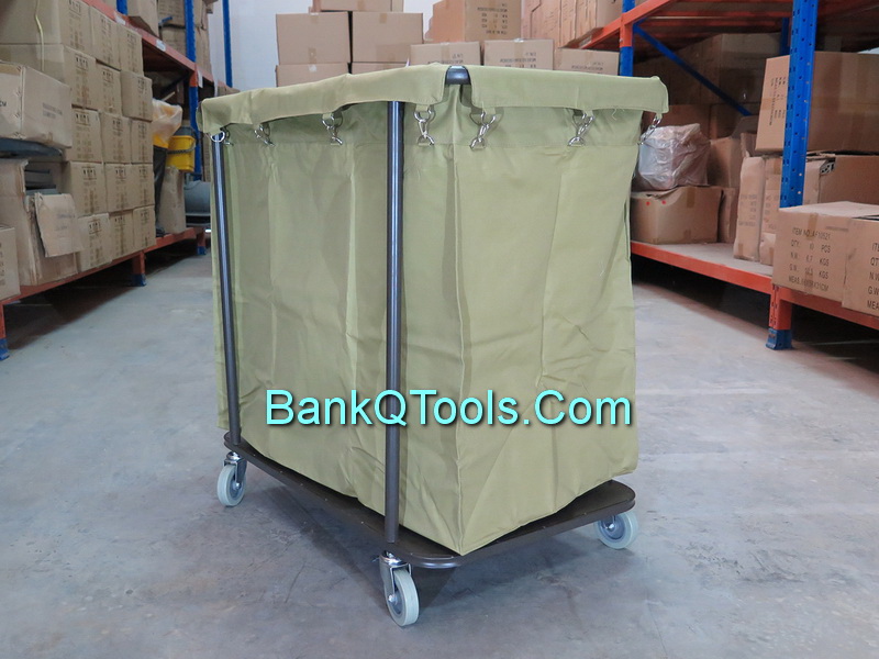 รถเข็นผ้า โครงเหล็ก สำหรับใส่ผ้านำไปซัก Cleanatic C-7002-05