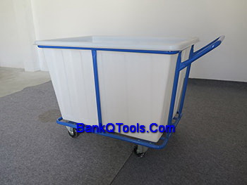 รถเข็นพลาสติก โครงเหล็ก สำหรับใส่ผ้านำไปซัก Cleanatic C-7014 / C-7015 -06