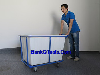 รถเข็นพลาสติก โครงเหล็ก สำหรับใส่ผ้านำไปซัก Cleanatic C-7014 / C-7015 -08