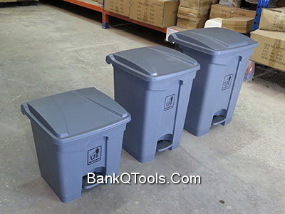 ถังขยะพลาสติก ขนาด 70 ลิตร ทรงสี่เหลี่ยม แบบมีเท้าเหยียบ-C-60029