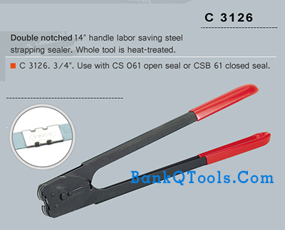 คีมย้ำกิ๊บเหล็กพืด (Manual sealer steel strapping) Yabico รุ่น C3126 -1